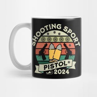 Shooting sport pistol, shooting range retro guns and firearms, gun lover gift Mug